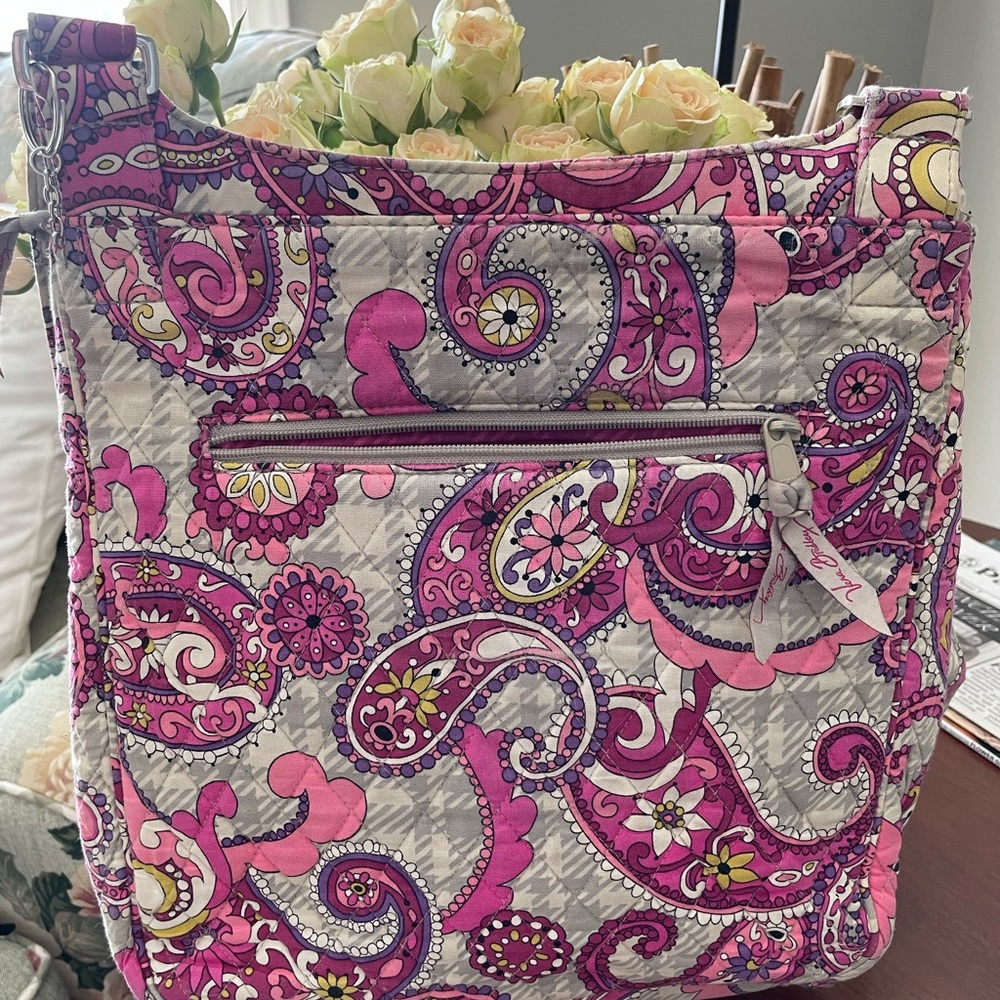 Vera Bradley Crossbody bag, large,pink paisley